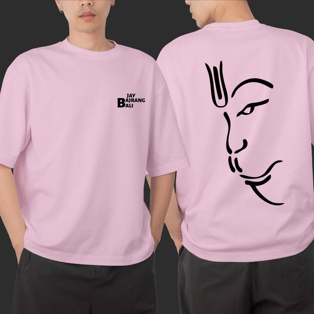 Jay Bajarangbali With Tilak Oversize Tshirt 2 Sided